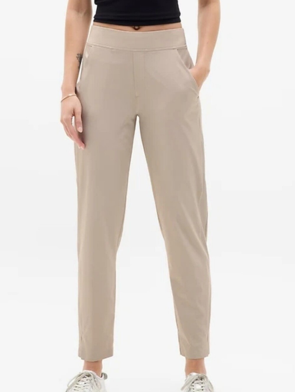 Zella Lightweight Pull On Ankle Pants Light Tan Women XL